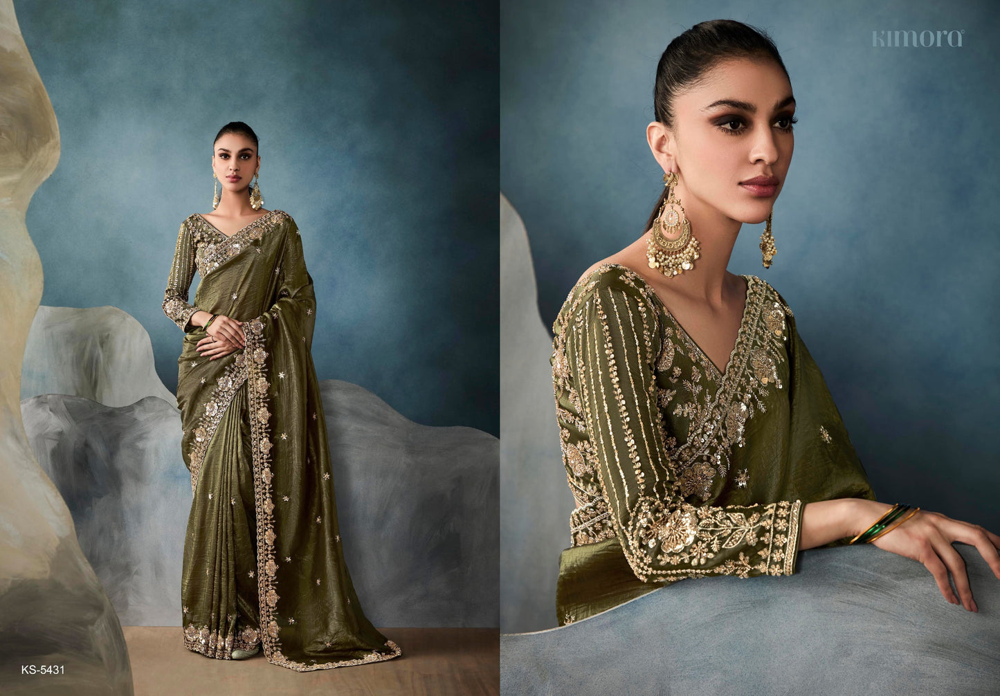 5431 Iconic Kimora Tissue Sarees