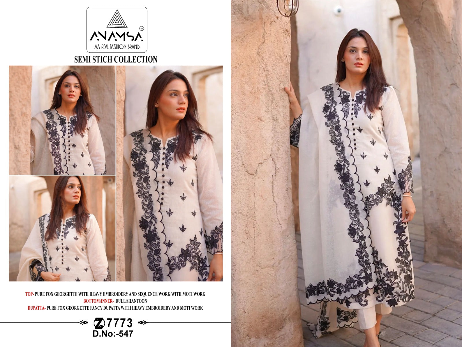 547 Anamsa Sequence Work Pakistani Salwar Suits