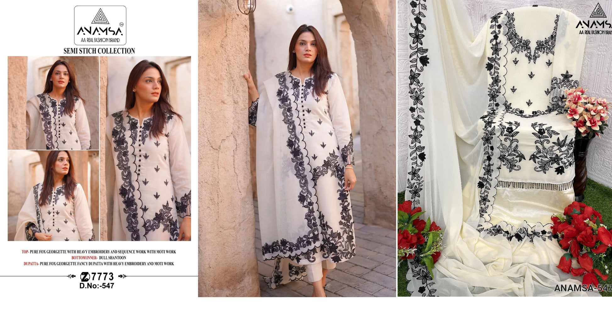 547 Anamsa Sequence Work Pakistani Salwar Suits