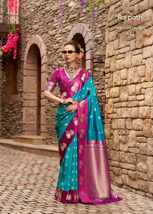 548 Sindhu Ghat Rajpath Satin Silk Sarees