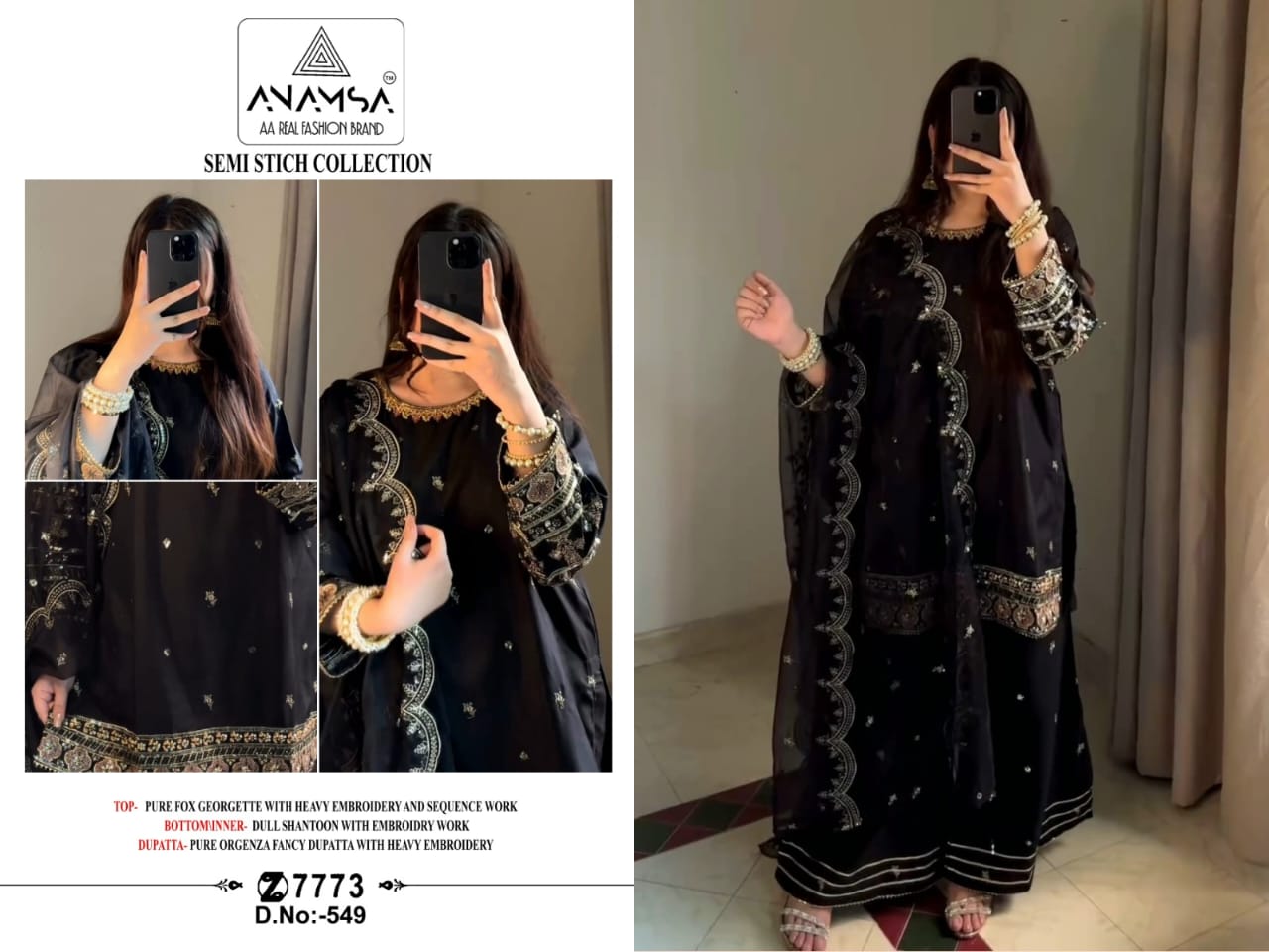 549 Anamsa Georgette Pakistani Salwar Suits