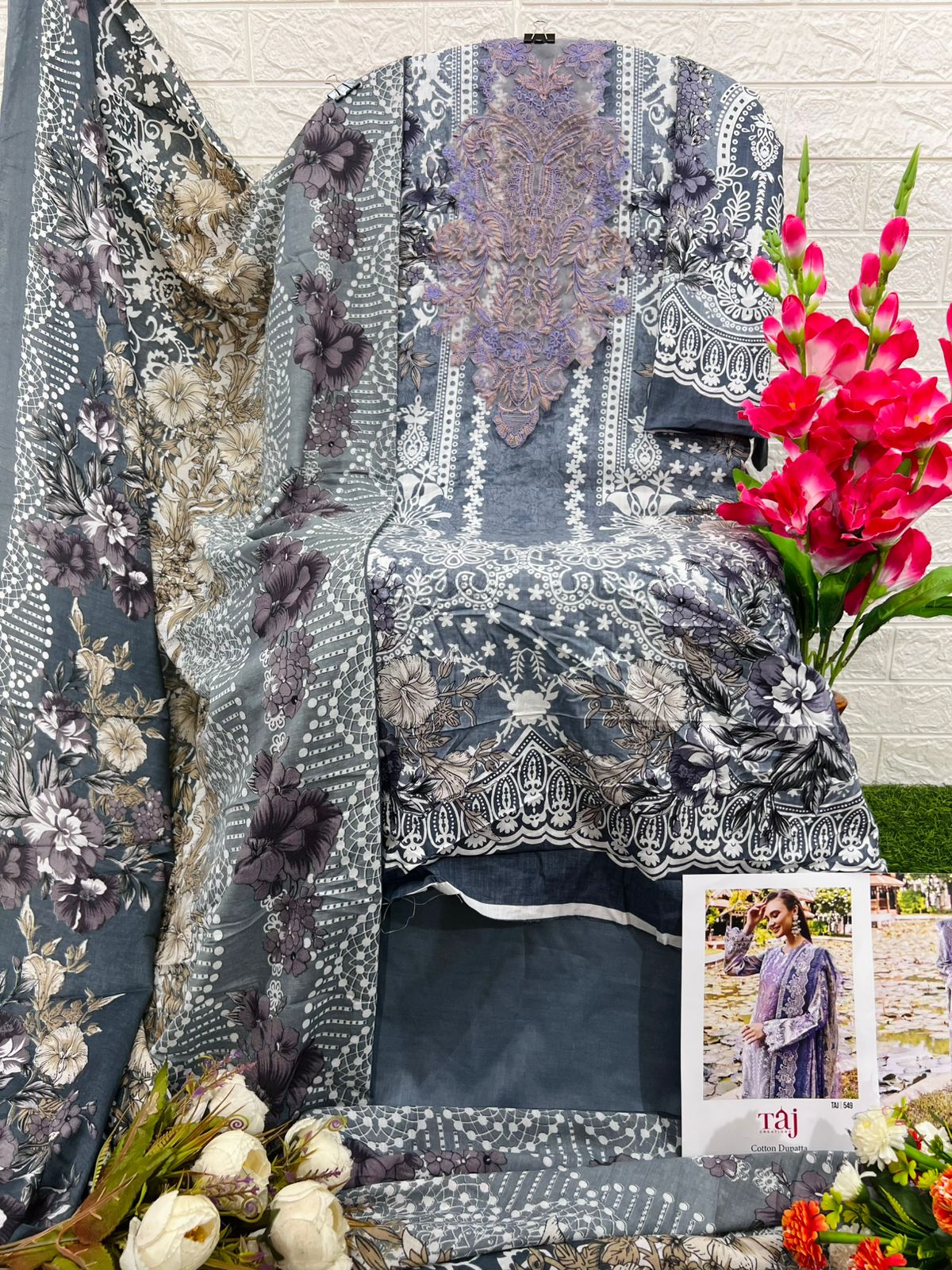 549 Taj Creations Embroidery Pakistani Salwar Suits