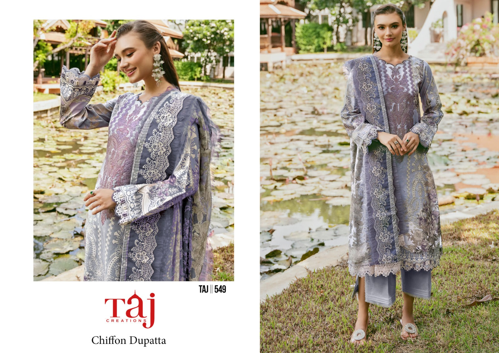 549 Taj Creations Embroidery Pakistani Salwar Suits