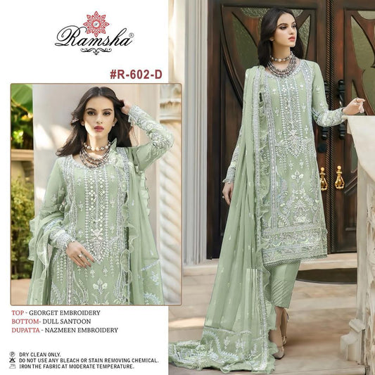 602D Ramsha Pakistani Salwar Suits