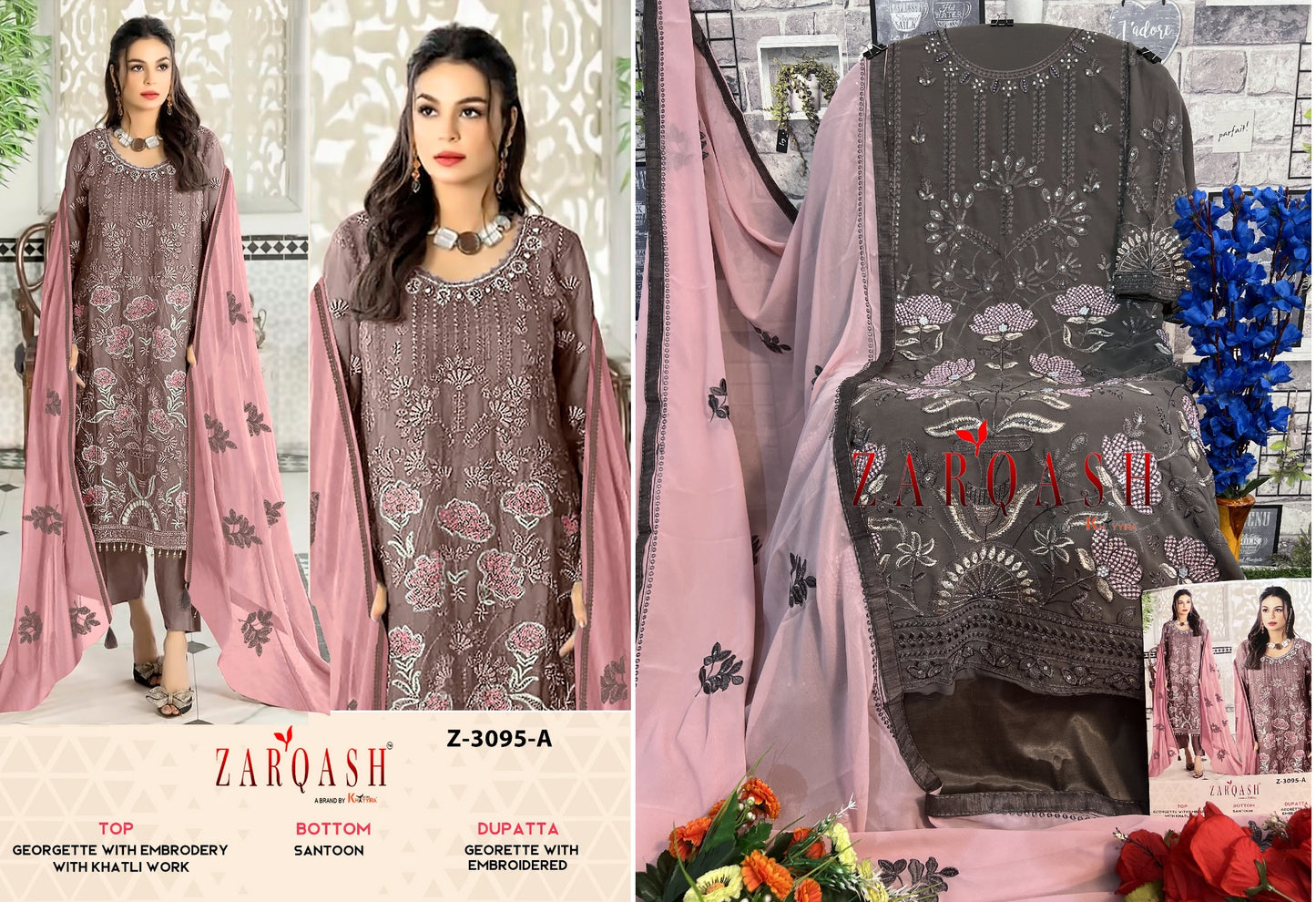 3095A Zarqash Pakistani Salwar Suits