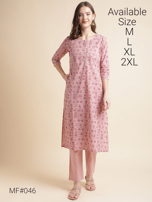 Mf46 Msm Kurti Pant Set
