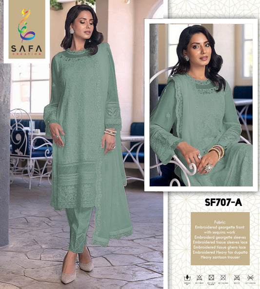 707A Colour Safa Creation Pakistani Salwar Suits