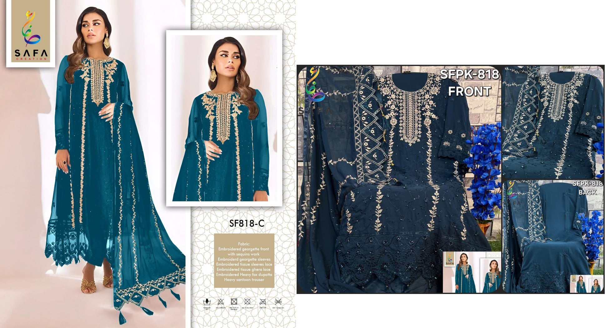 818C Safa Creation Pakistani Salwar Suits