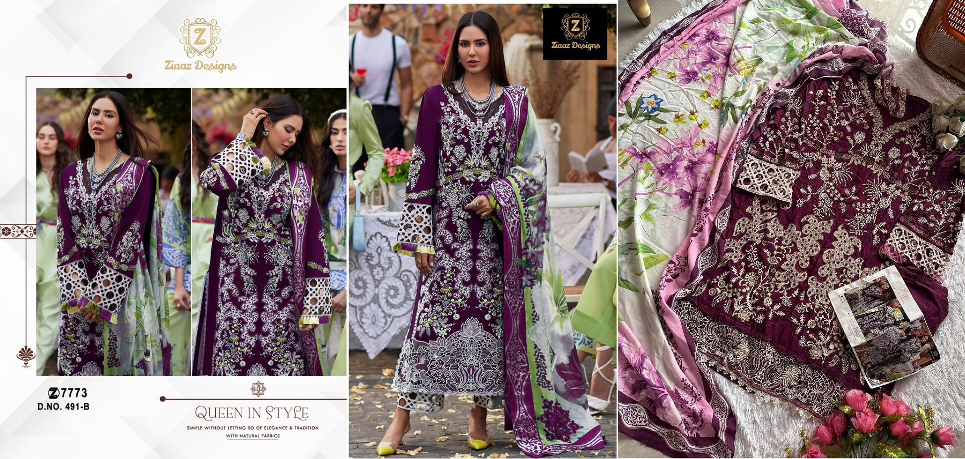 491B Ziaaz Designs Pakistani Salwar Suits