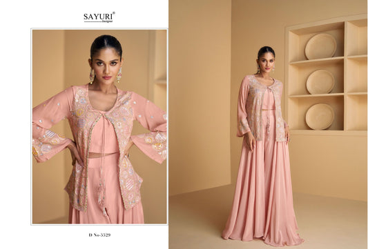 5529 Aarvi Sayuri Real Georgette Indowestern Pair