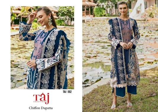 552 Taj Creations Embroidery Pakistani Salwar Suits