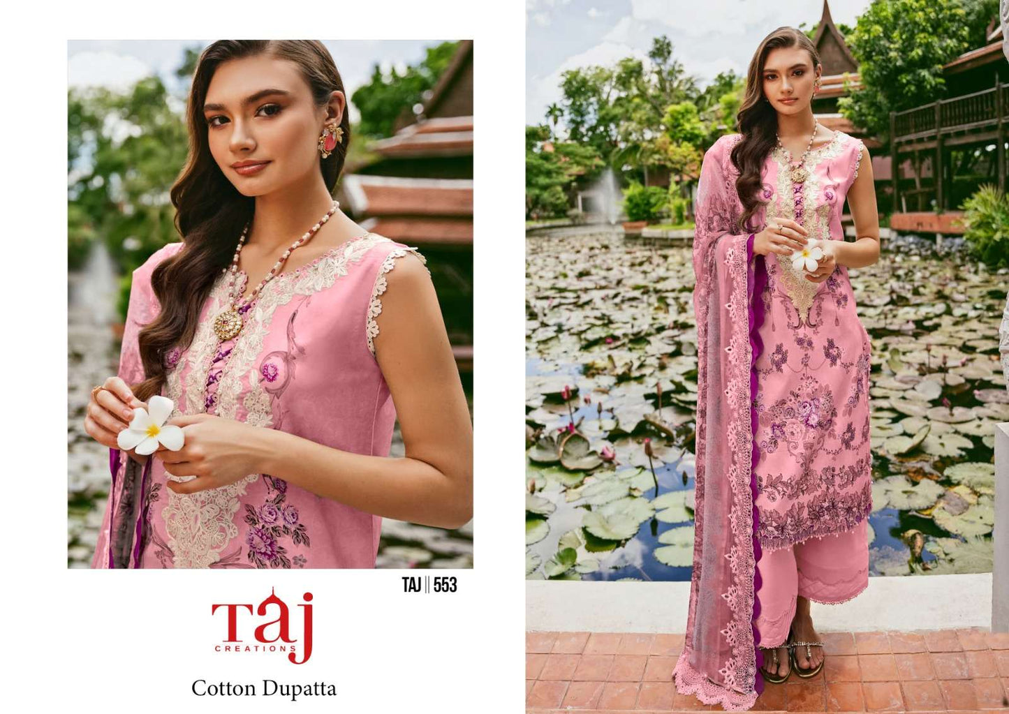 553 Taj Creations Cotton Pakistani Salwar Suits