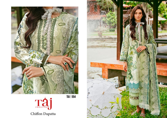 554 Taj Creations Embroidery Pakistani Salwar Suits