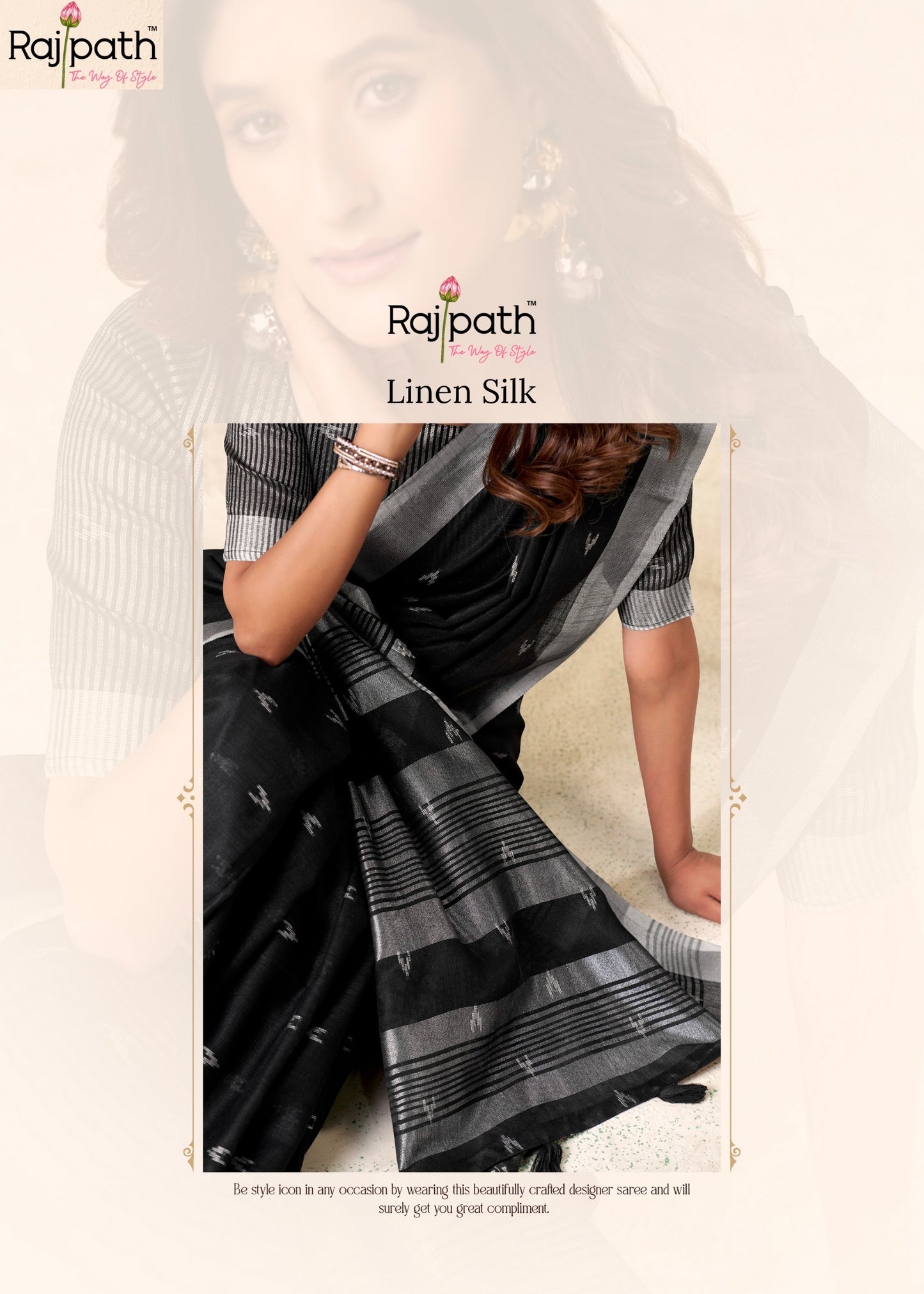 555 Khyati Rajpath Linen Silk Sarees