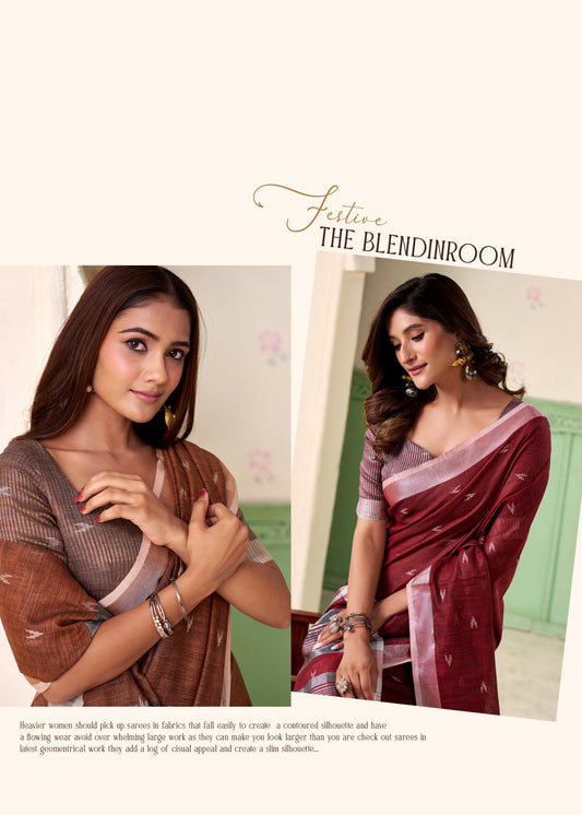 556 Khyati Rajpath Linen Silk Sarees