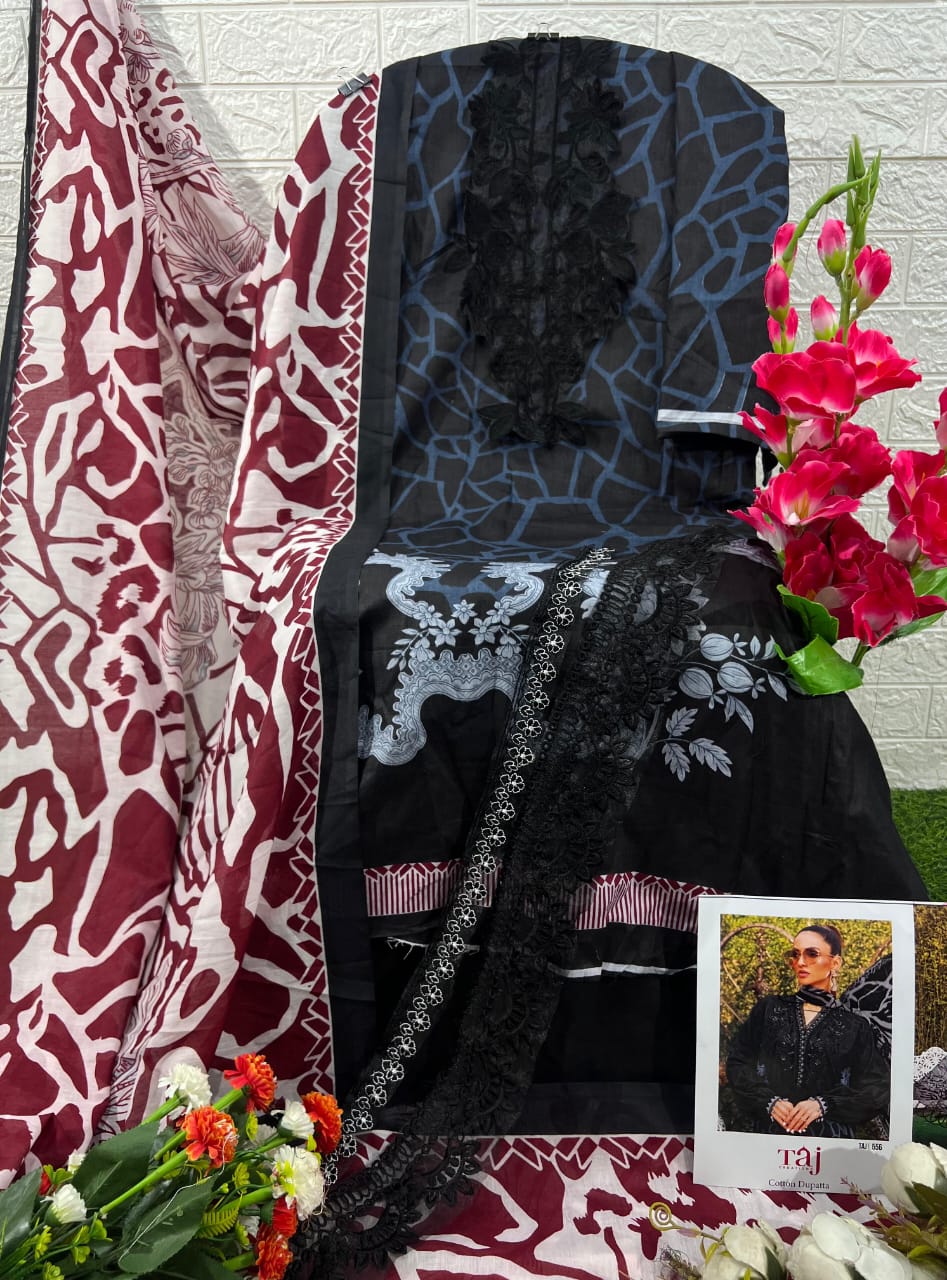 556 Taj Creations Embroidery Pakistani Patch Suits