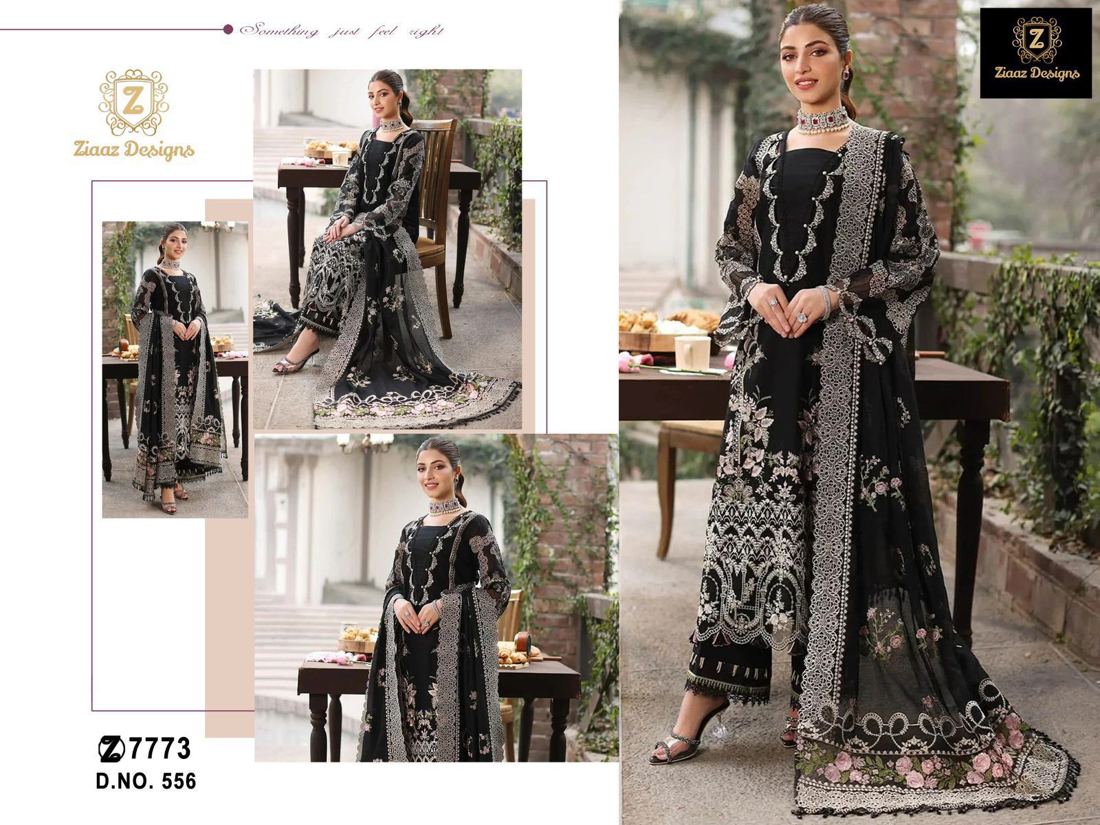 556 Ziaaz Designs Cotton Pakistani Salwar Suits
