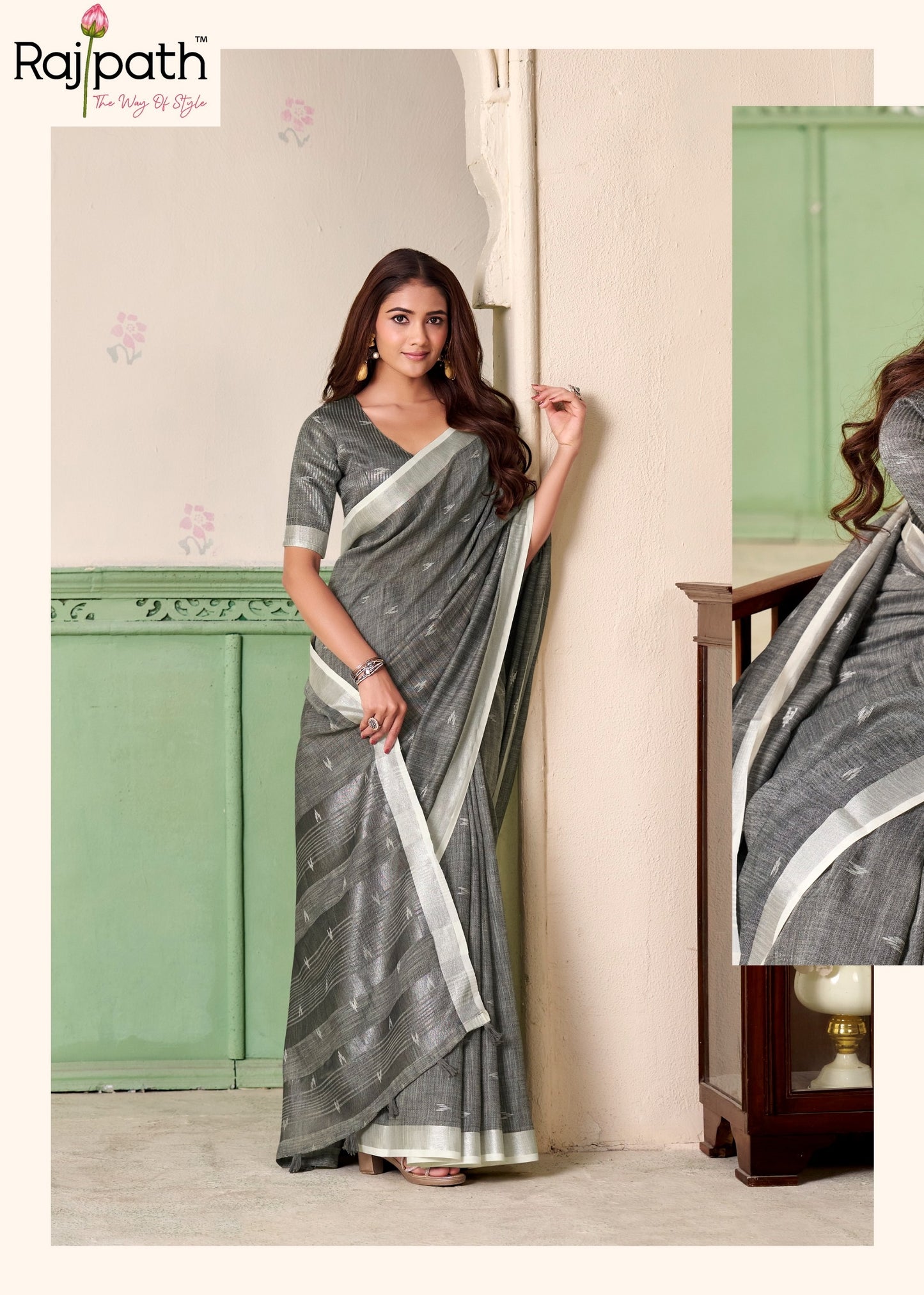 557 Khyati Rajpath Linen Silk Sarees