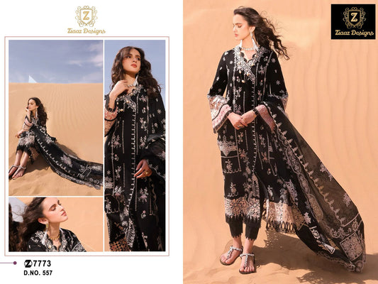 557 Ziaaz Designs Rayon Cotton Pakistani Salwar Suits