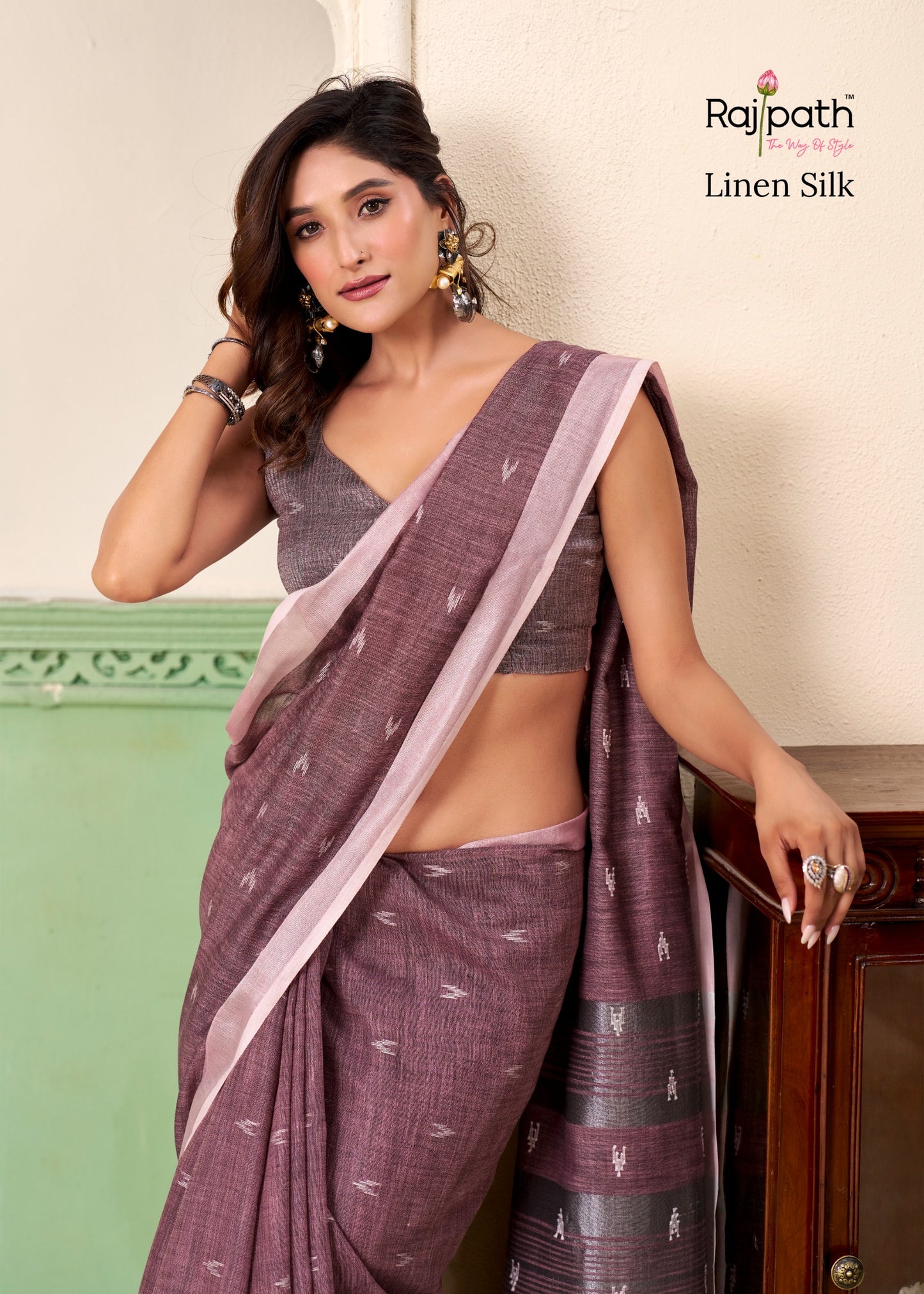 558 Khyati Rajpath Linen Silk Sarees