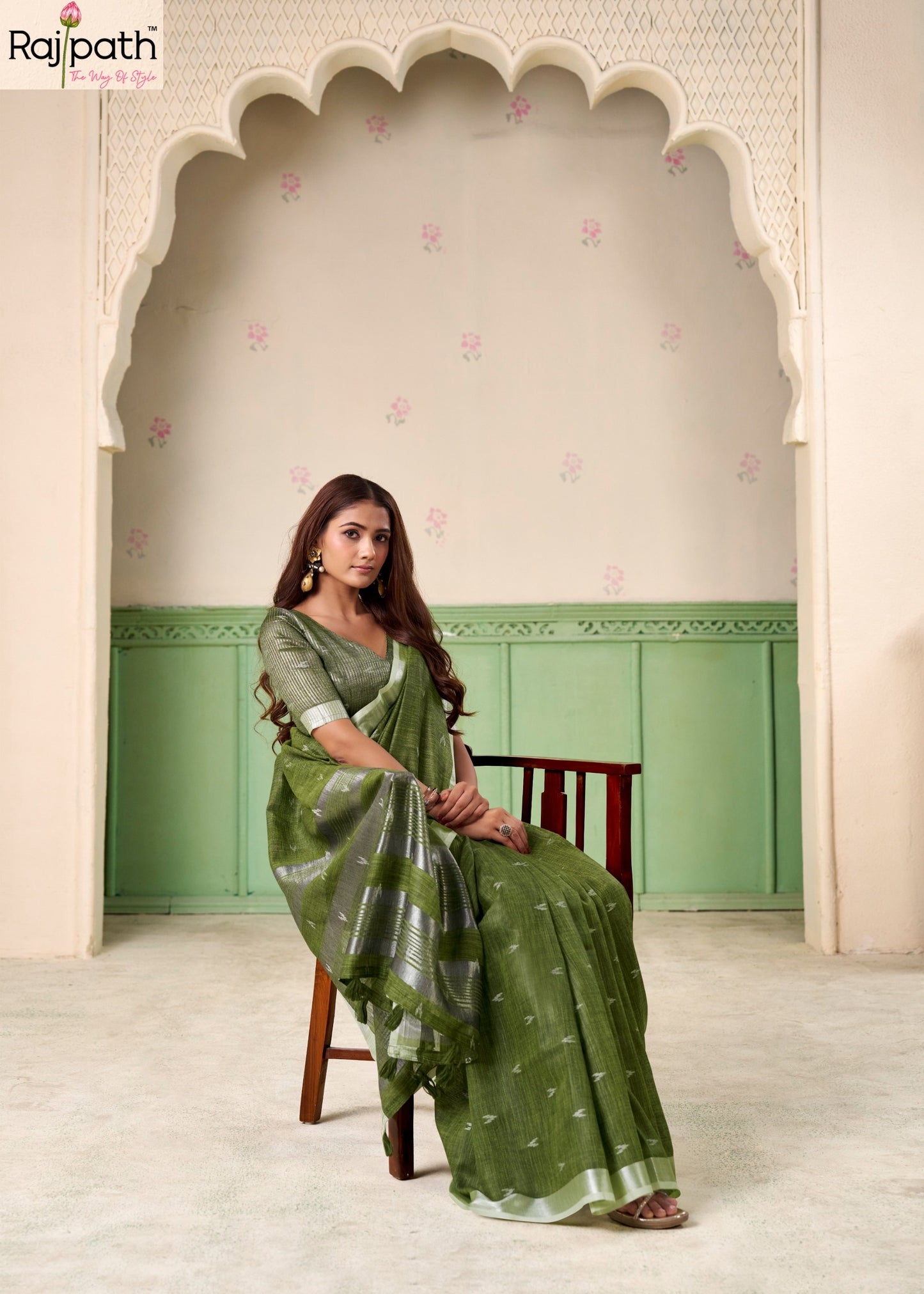 559 Khyati Rajpath Linen Silk Sarees