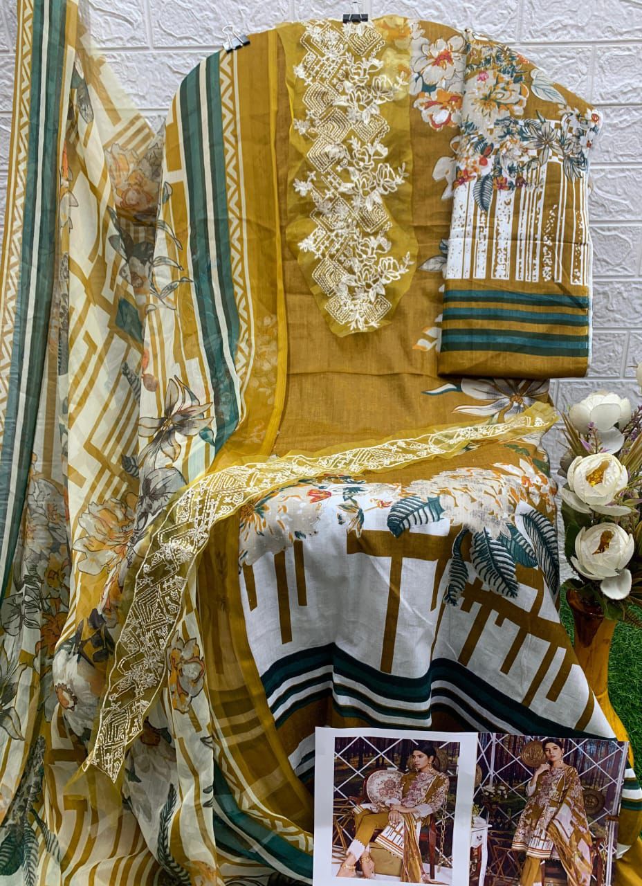 559 Taj Creations Cotton Pakistani Patch Suits