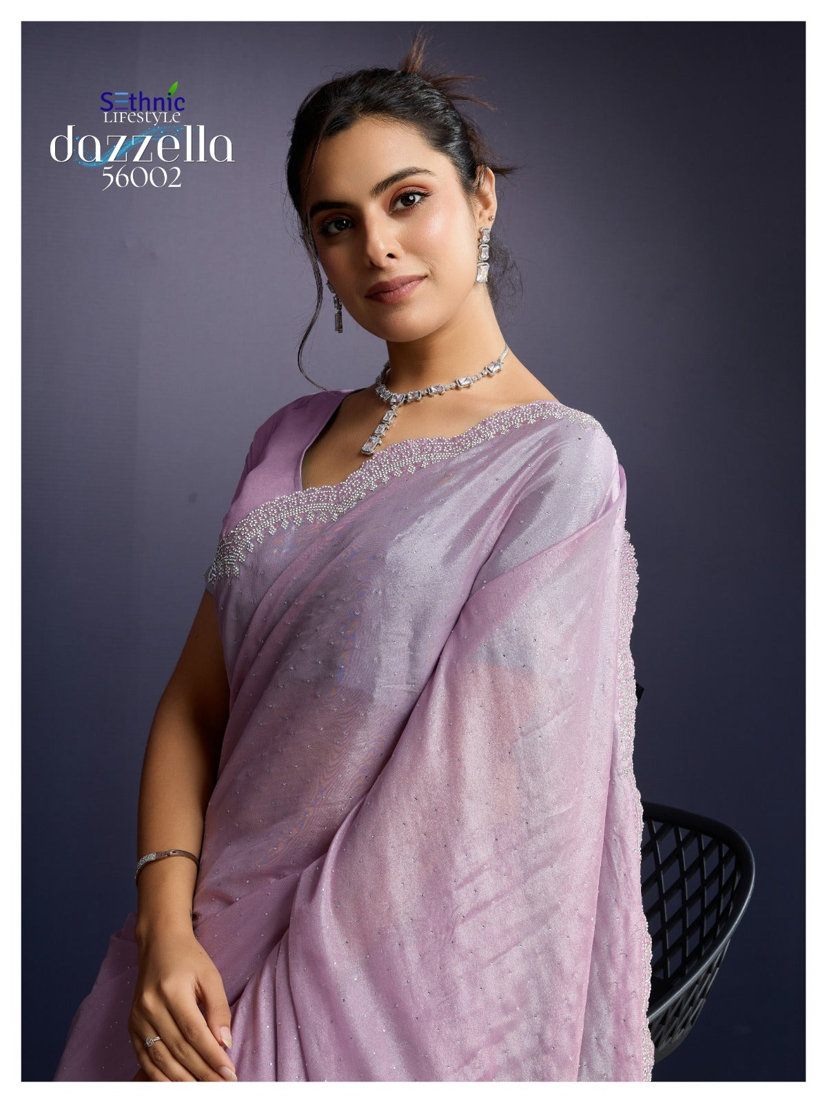 56002 Dazzella Sethnic Georgette Sarees