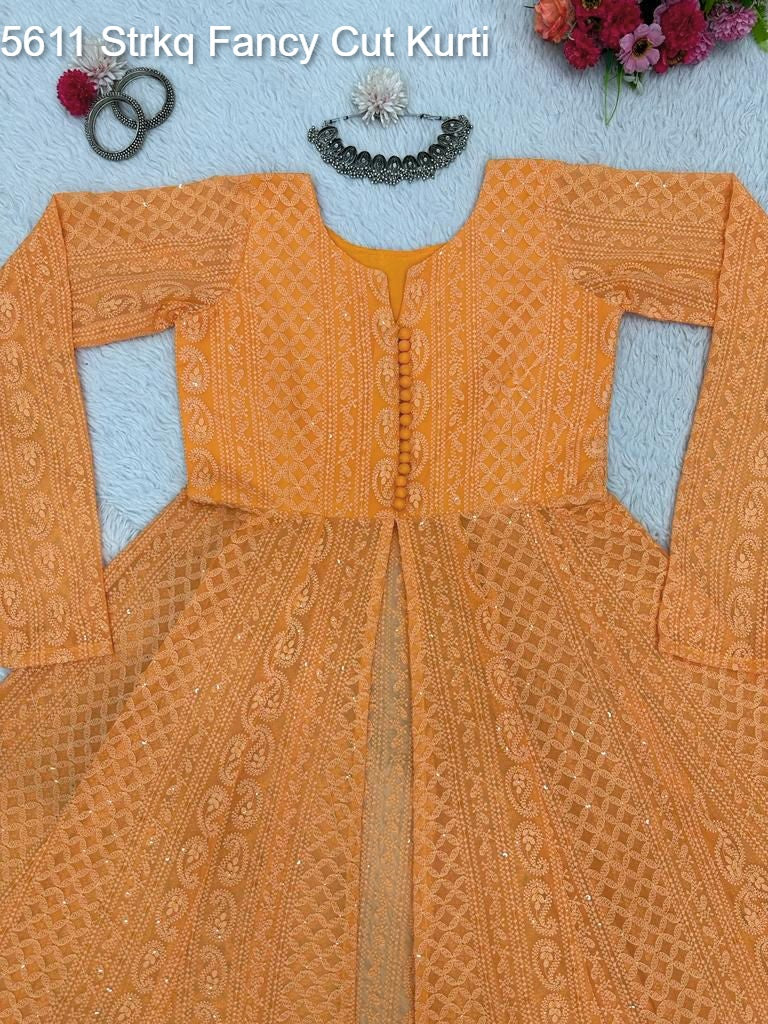 5611 Strkq Fancy Cut Kurti