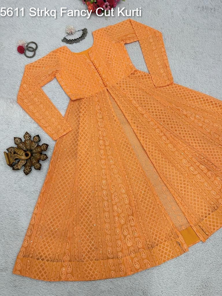 5611 Strkq Fancy Cut Kurti