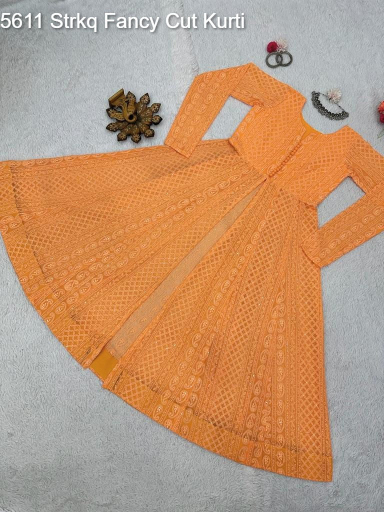 5611 Strkq Fancy Cut Kurti