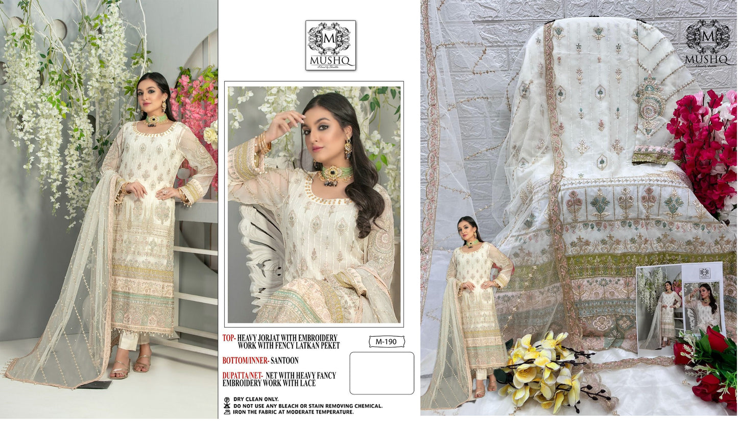 190A Mushq Pakistani Salwar Suits