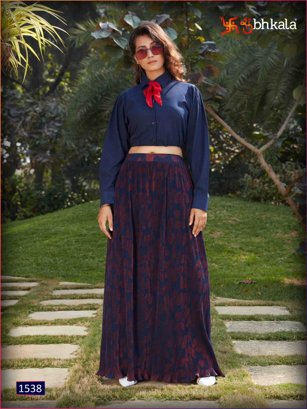 1538 Frill And Flare Vol 2 Shubhkala Croptop Skirt Set