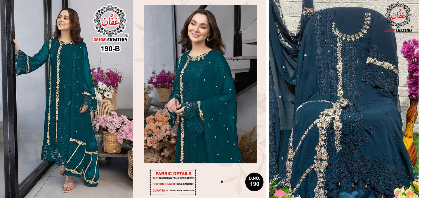 190B Affan Creation Pakistani Salwar Suits