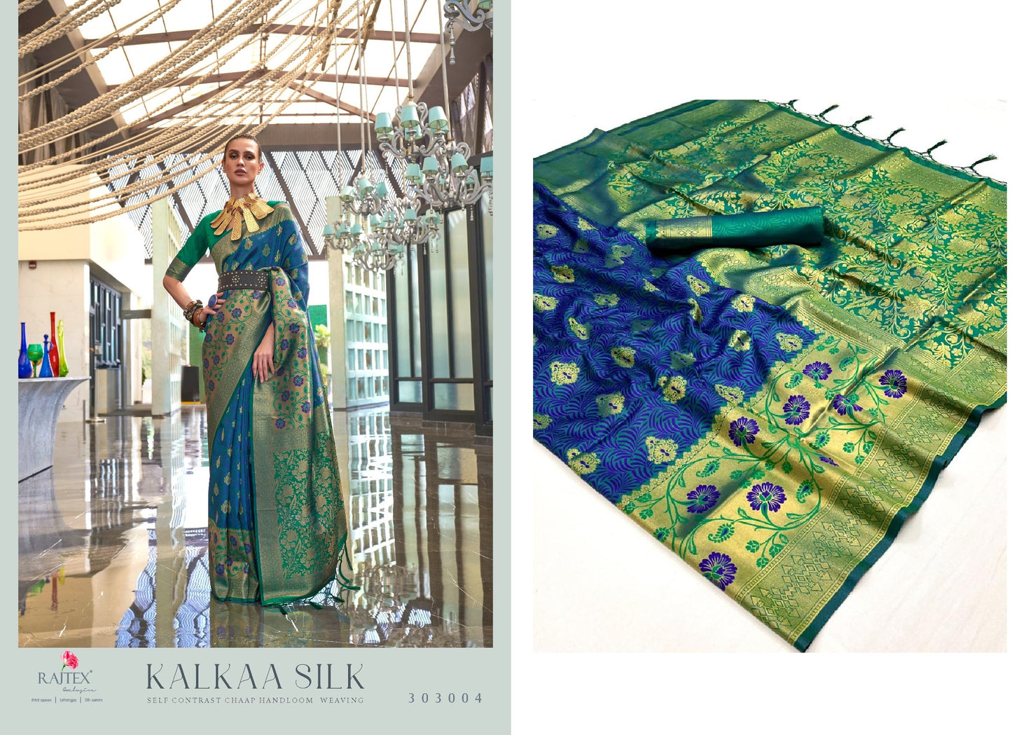 303004 Kalkaa Rajtex Sarees