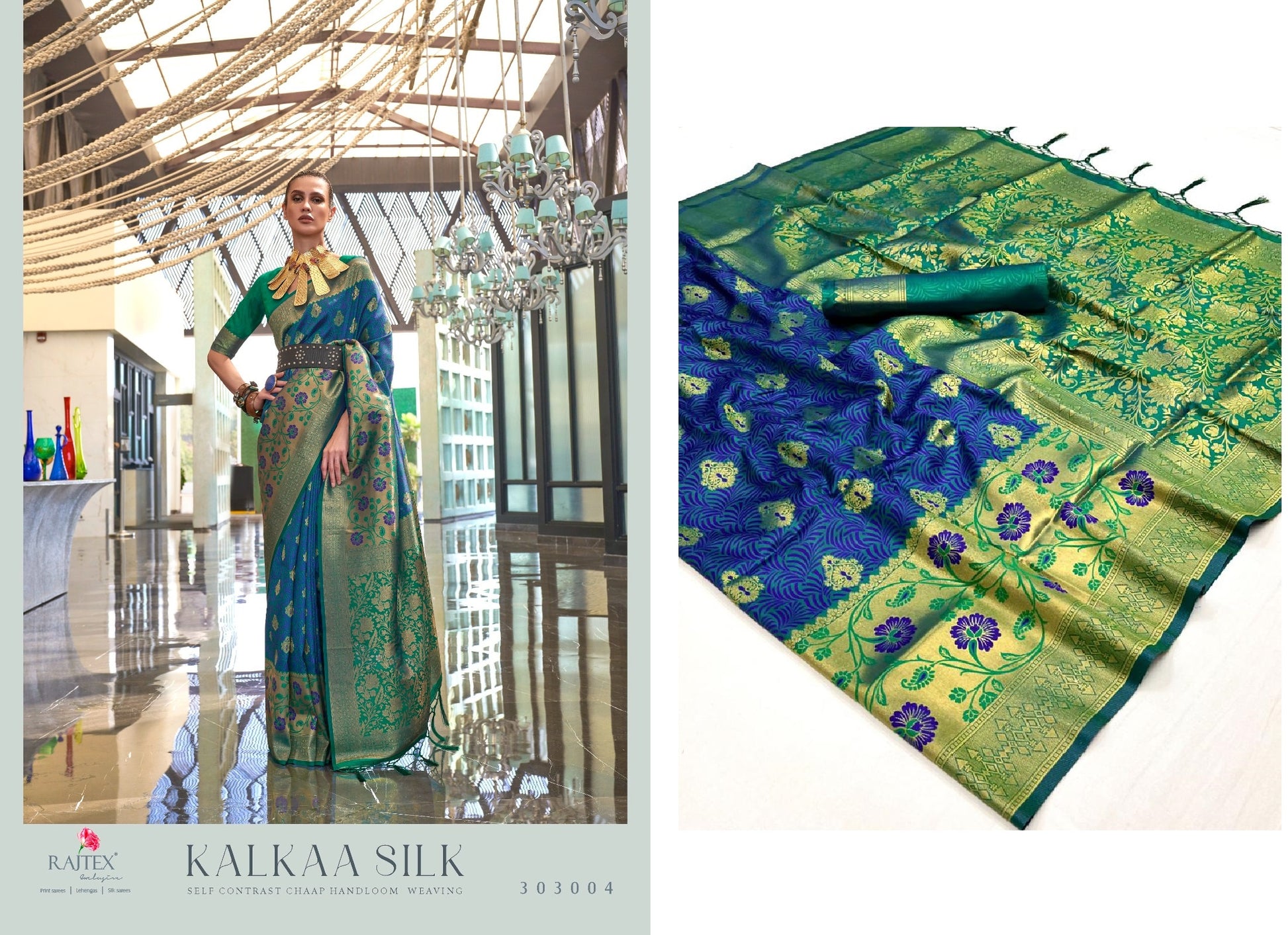 303004 Kalkaa Rajtex Sarees