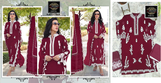 1114 Maroon Eleven Studio Pakistani Readymade Suits