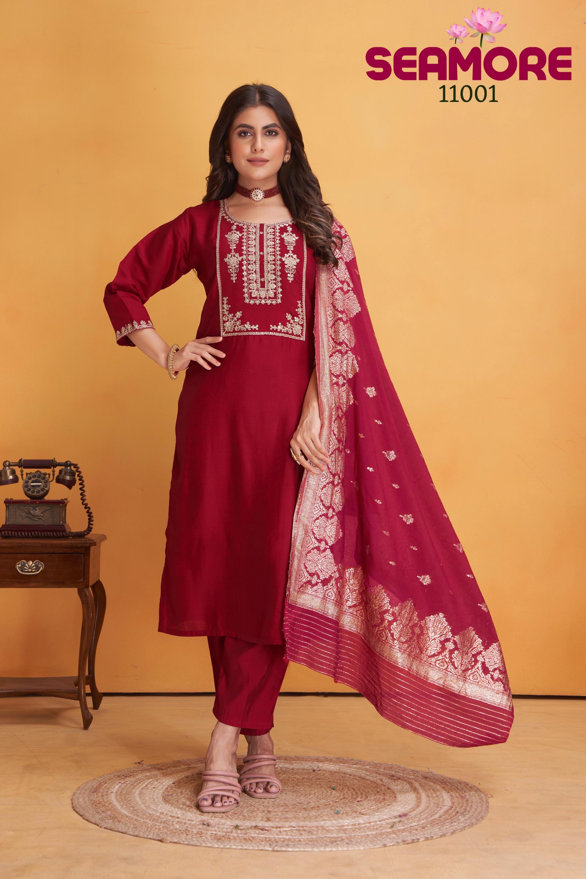 11001 Dulhan Seamore Readymade Suits