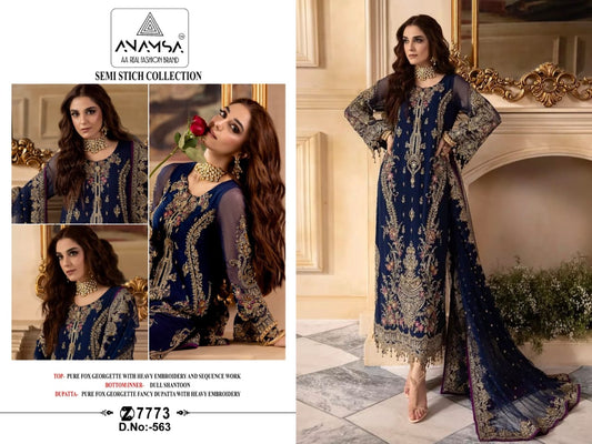 563 Anamsa Sequence Work Pakistani Salwar Suits