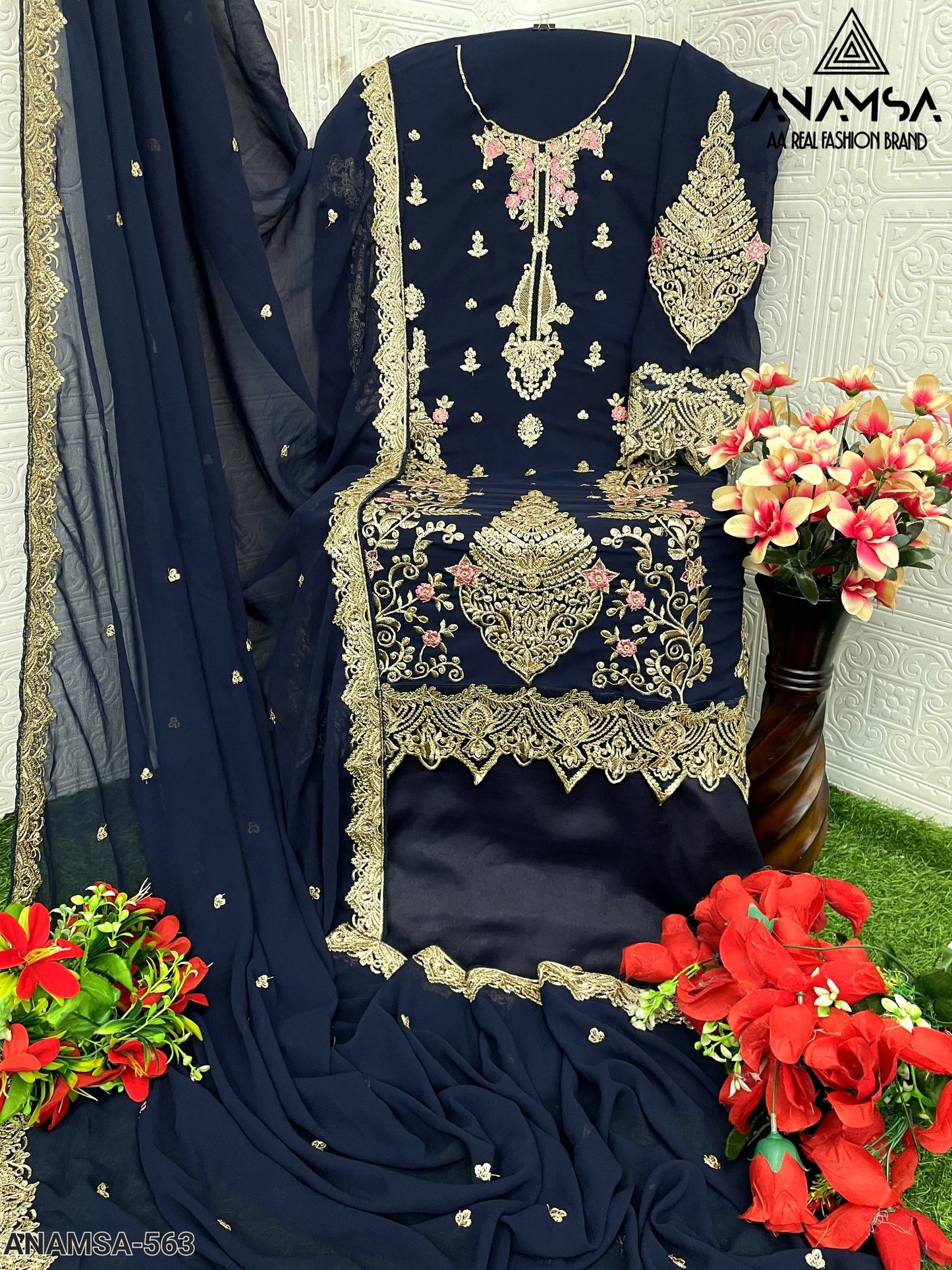 563 Anamsa Sequence Work Pakistani Salwar Suits