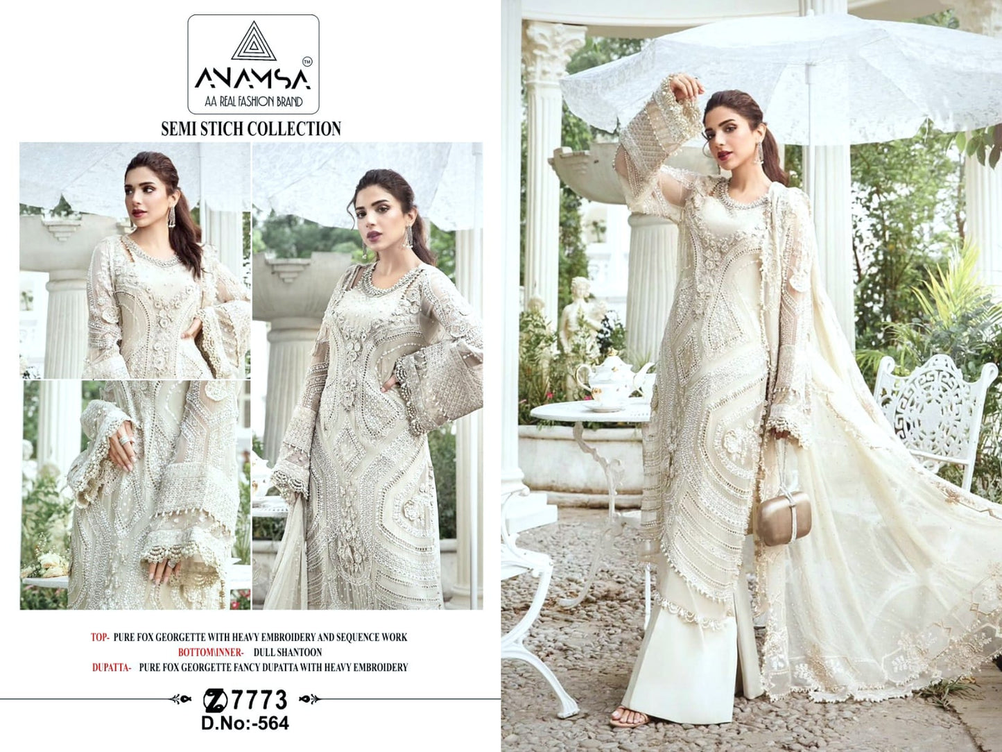 564 Anamsa Embroidered Pakistani Salwar Suits