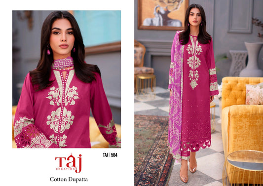 564 Taj Creations Embroidered Pakistani Patch Suits