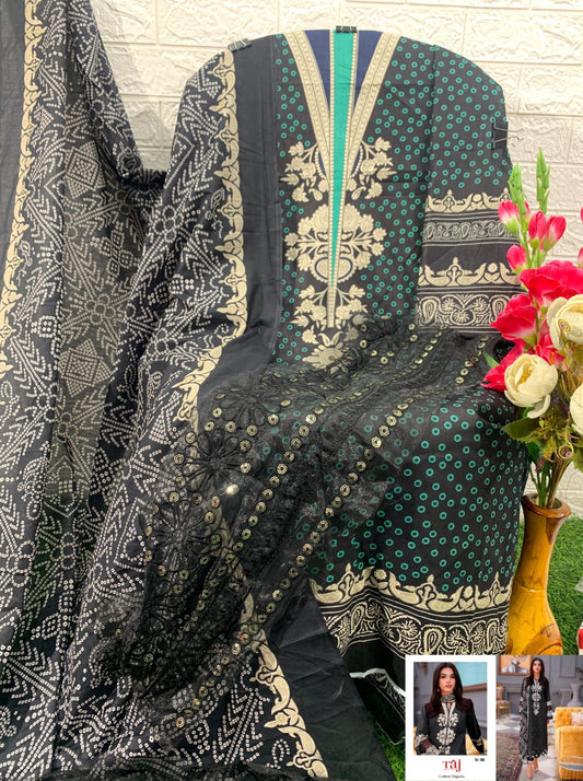 566 Taj Creations Embroidered Pakistani Patch Suits