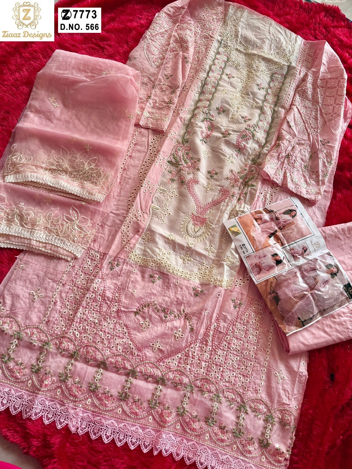 566 Ziaaz Designs Embrodered Pakistani Salwar Suits