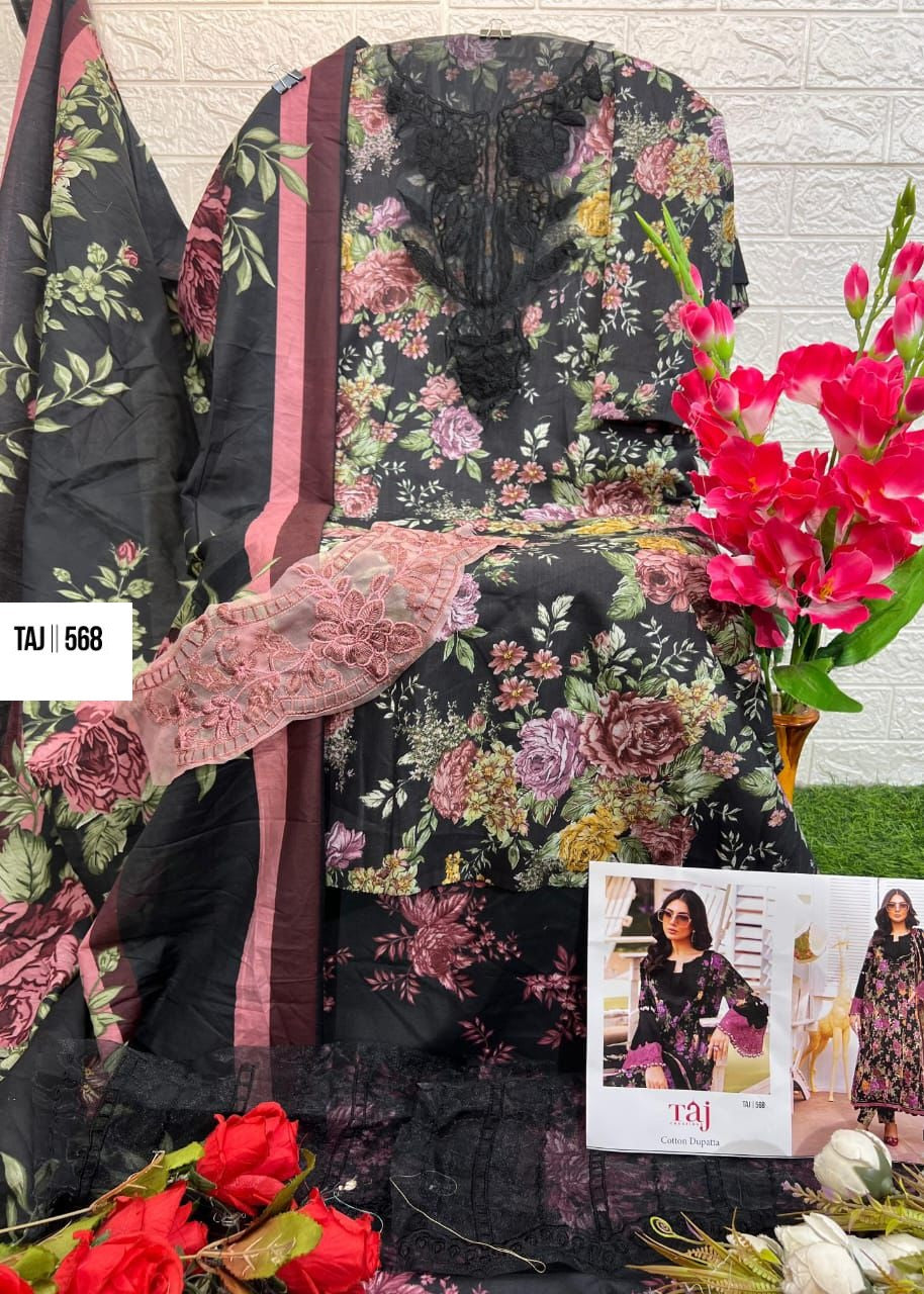 568 Taj Creations Embroidery Pakistani Patch Suits