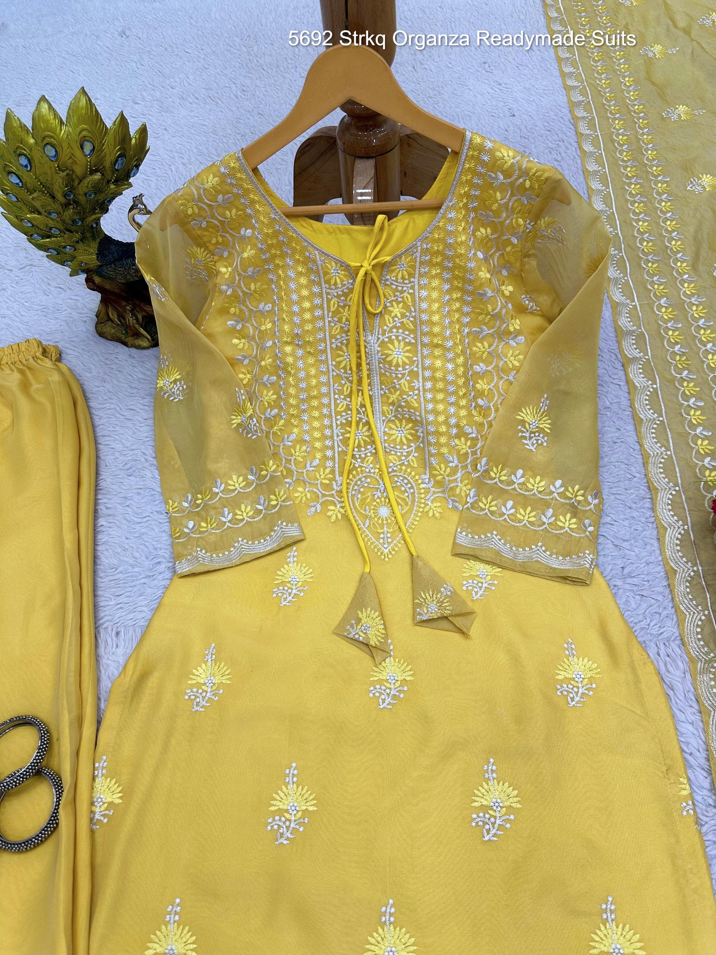 5692 Strkq Organza Readymade Suits