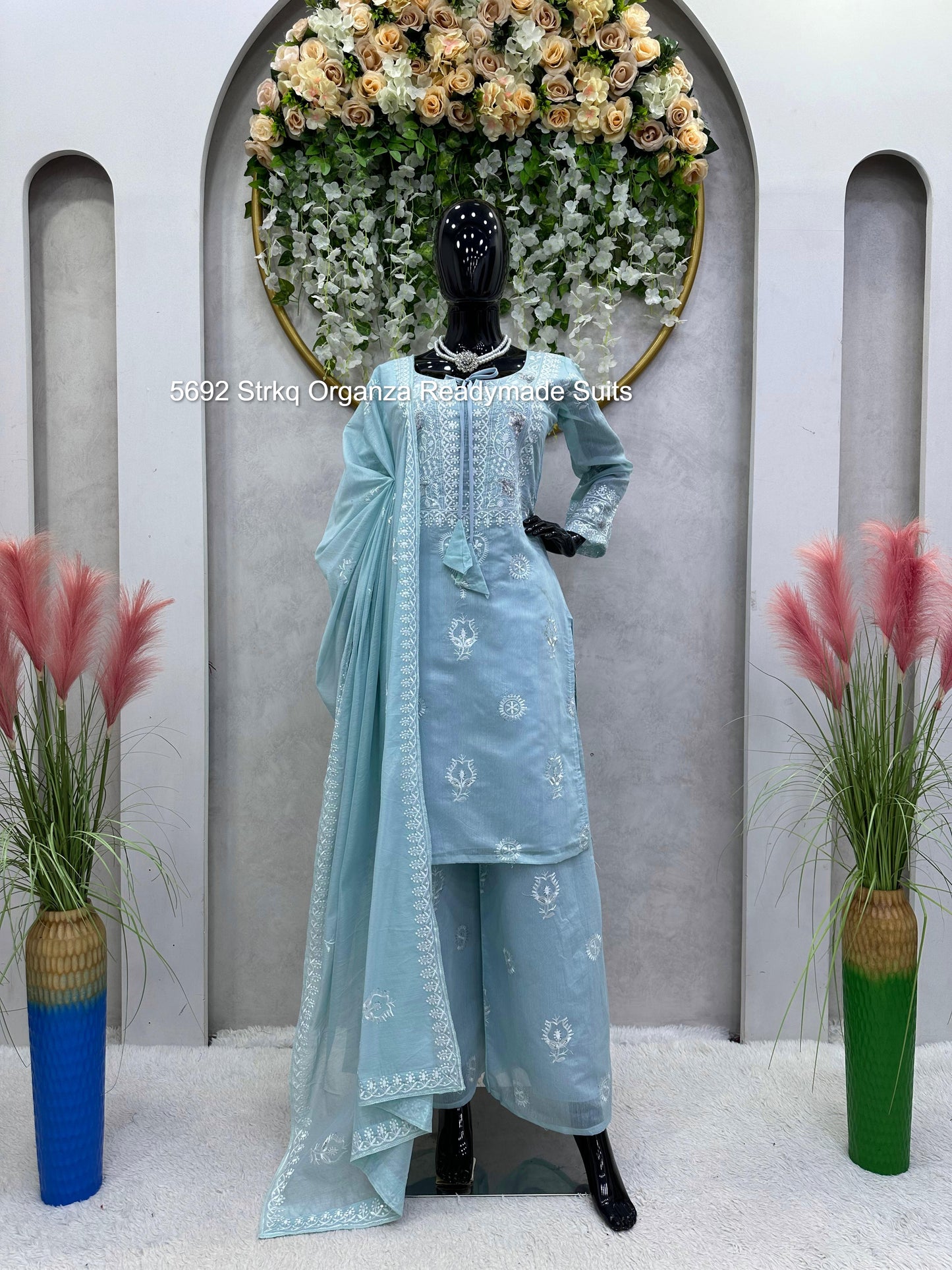 5692 Strkq Organza Readymade Suits