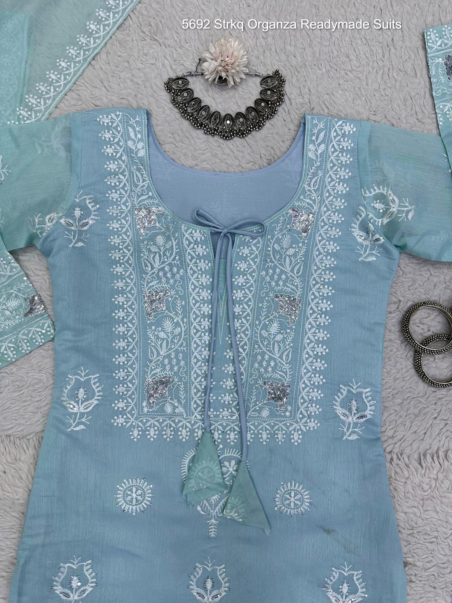 5692 Strkq Organza Readymade Suits