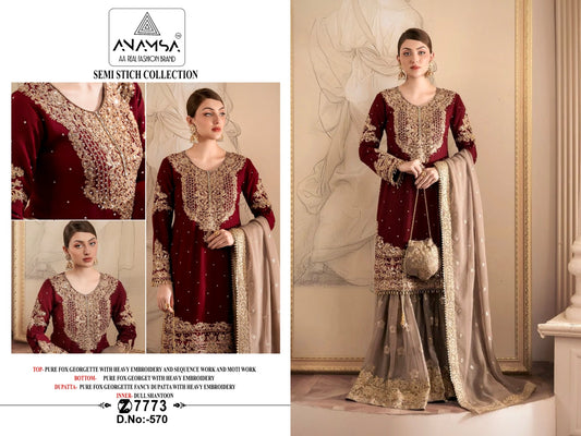 570 Anamsa Sequence Work Pakistani Salwar Suits