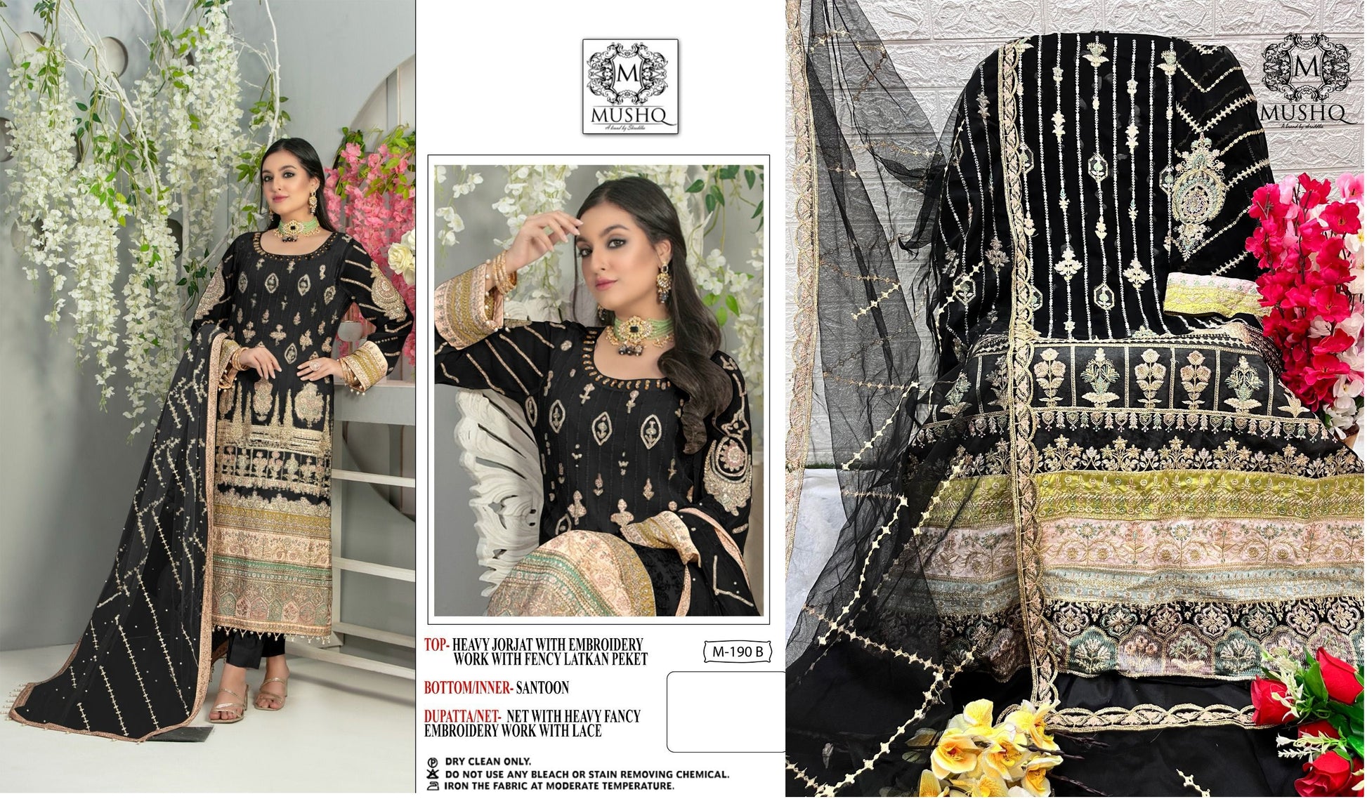 190B Mushq Pakistani Salwar Suits