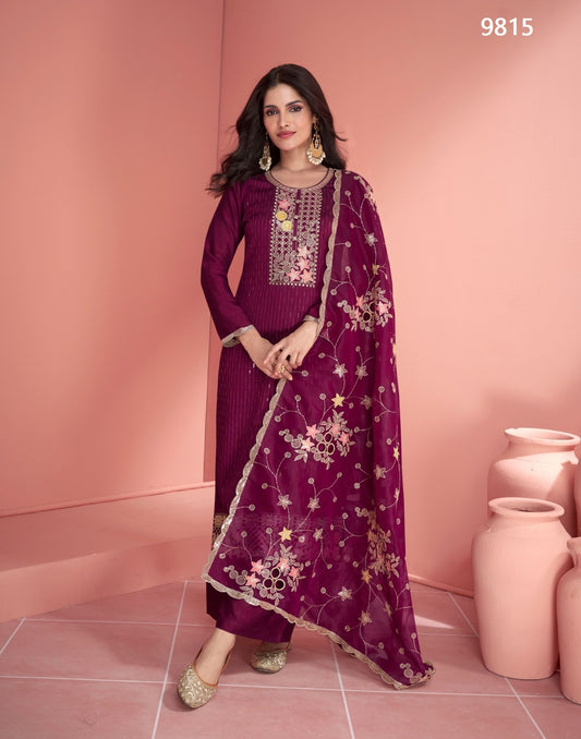 9815 Mehran Aashirwad Creation Unstitched Suits